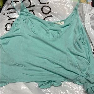 Blue crop top